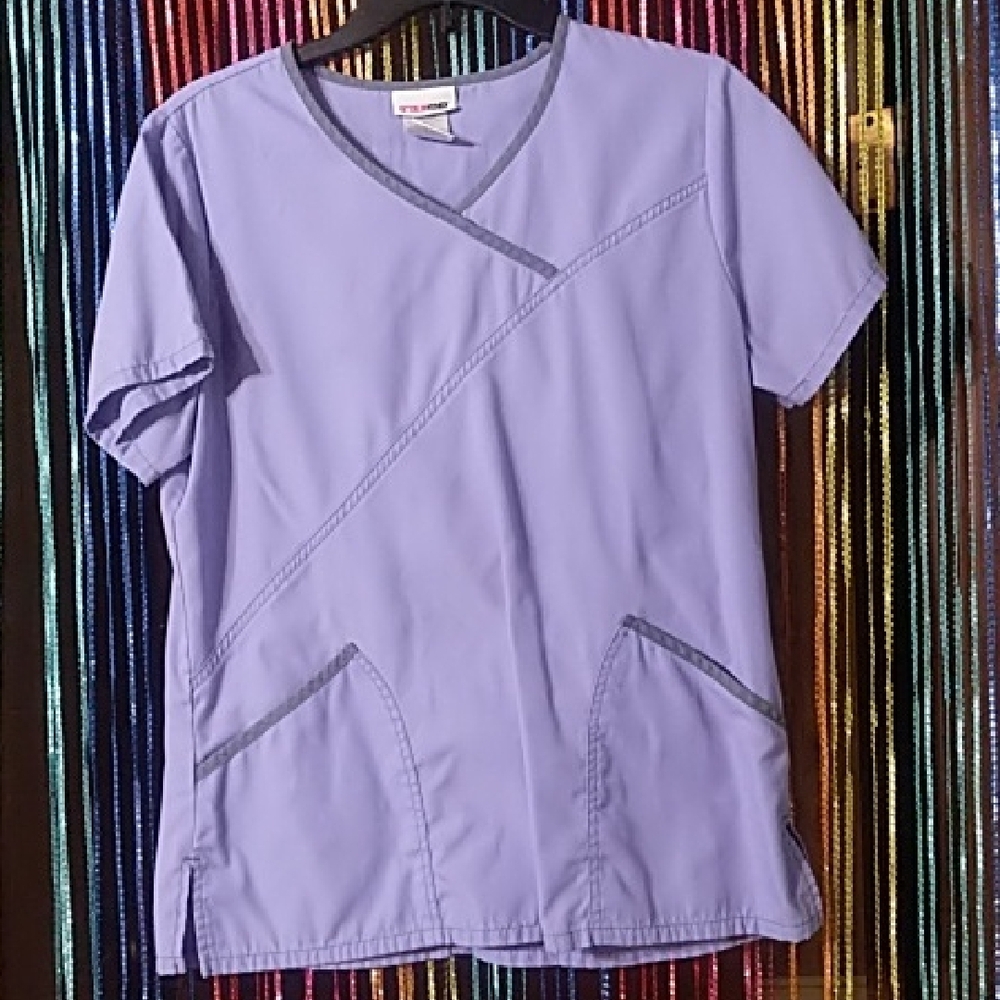 Uniform Advantage Purple Short Sleeve Tee V-Neck